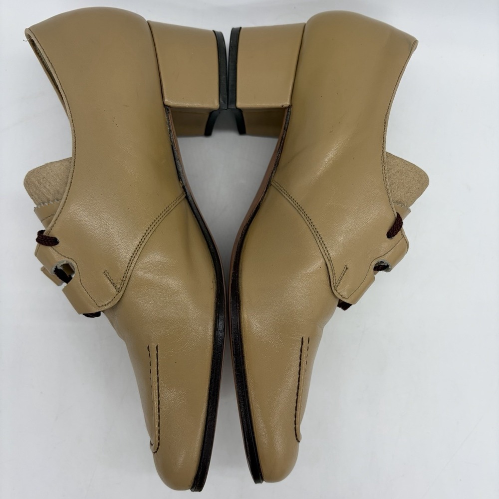 Vtg FSP Shoes Musebeck Womens 6.5 C/A Oxford Pumps Comfort Flex Taupe Leather US - Picture 4 of 11